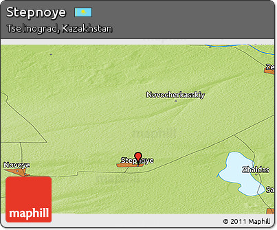 Physical Panoramic Map of Stepnoye