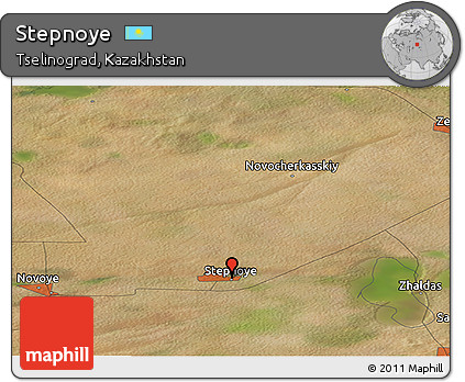 Satellite Panoramic Map of Stepnoye