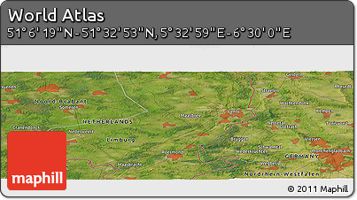Satellite Panoramic Map of the Area around 51° 19' 36" N, 6° 1' 30" E