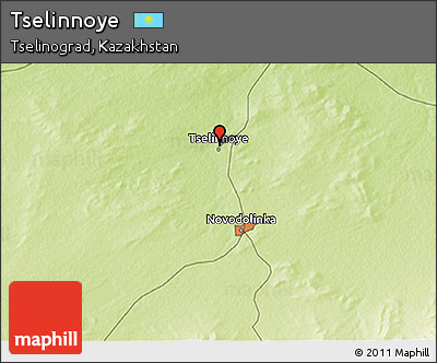 Physical 3D Map of Tselinnoye