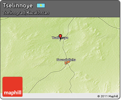 Physical 3D Map of Tselinnoye