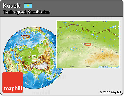 Physical Location Map of Kusak