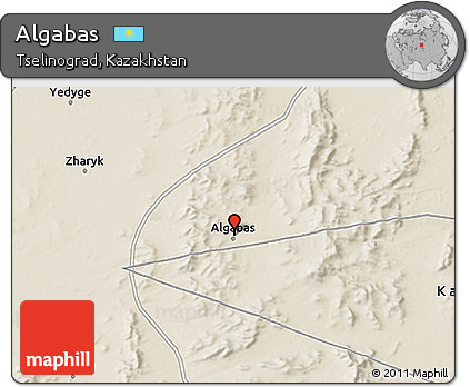 Shaded Relief 3D Map of Algabas
