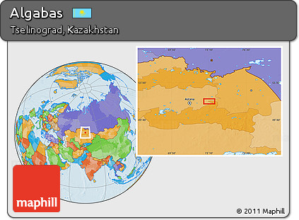 Political Location Map of Algabas
