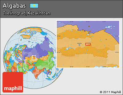 Political Location Map of Algabas