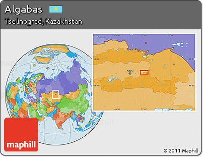 Political Location Map of Algabas