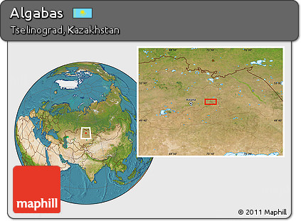 Satellite Location Map of Algabas