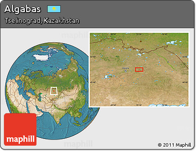 Satellite Location Map of Algabas