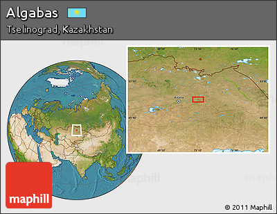 Satellite Location Map of Algabas