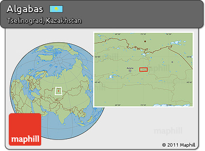 Savanna Style Location Map of Algabas