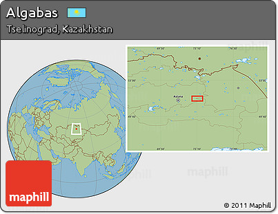 Savanna Style Location Map of Algabas