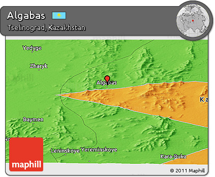 Political Panoramic Map of Algabas