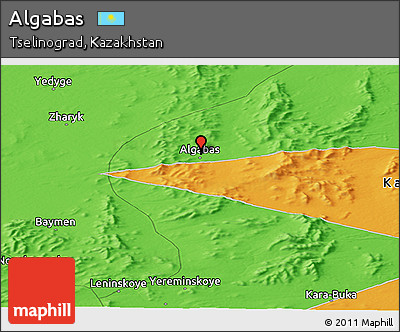 Political Panoramic Map of Algabas