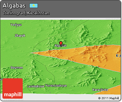 Political Panoramic Map of Algabas