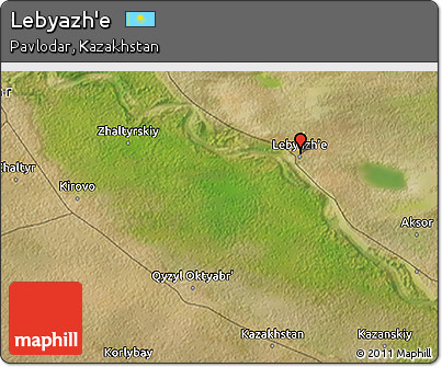 Satellite 3D Map of Lebyazh'e