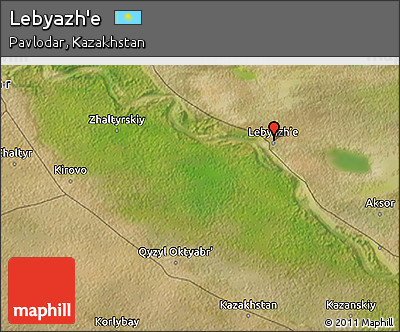 Satellite 3D Map of Lebyazh'e
