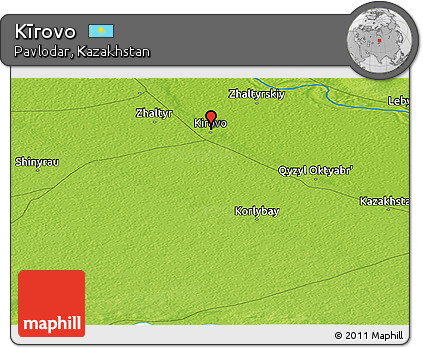 Physical Panoramic Map of Kīrovo
