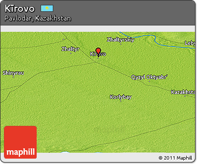 Physical Panoramic Map of Kīrovo