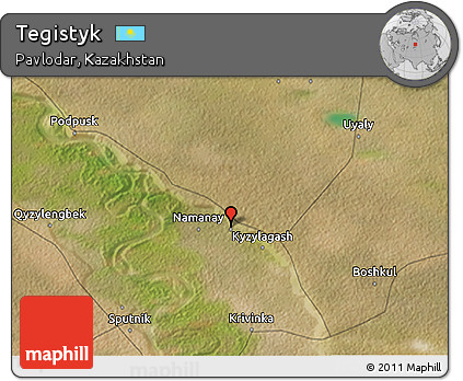 Satellite 3D Map of Tegistyk