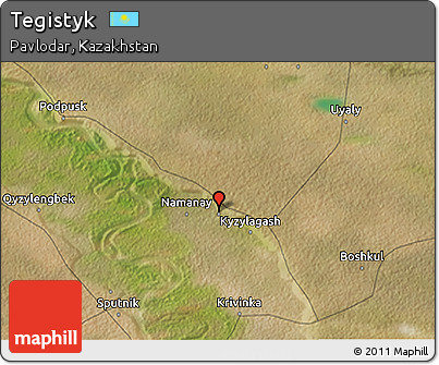 Satellite 3D Map of Tegistyk