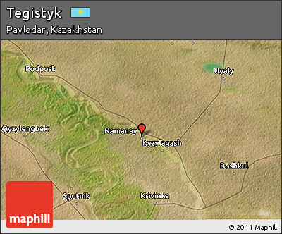 Satellite 3D Map of Tegistyk
