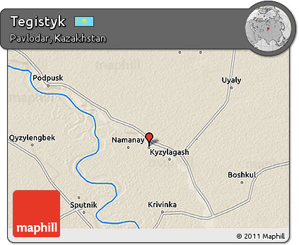Shaded Relief 3D Map of Tegistyk