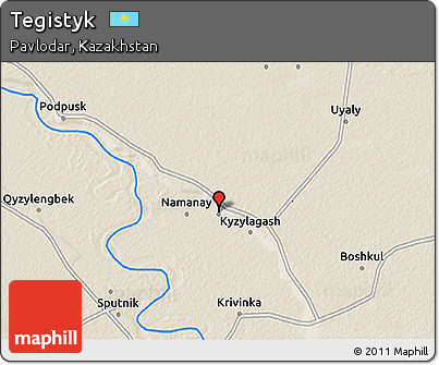 Shaded Relief 3D Map of Tegistyk