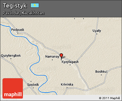 Shaded Relief 3D Map of Tegistyk