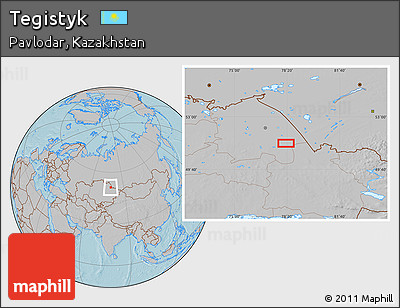 Gray Location Map of Tegistyk, hill shading