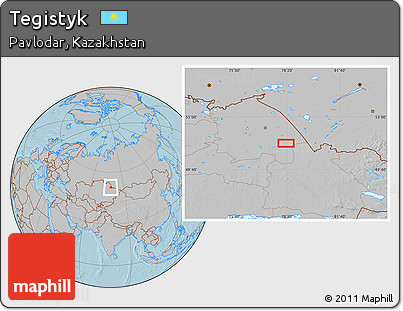Gray Location Map of Tegistyk, hill shading