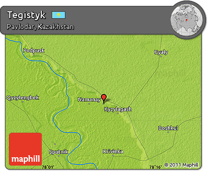 Physical Map of Tegistyk