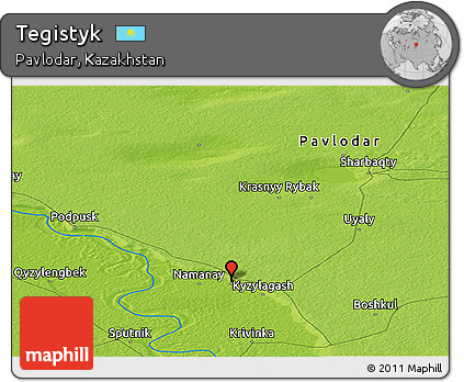 Physical Panoramic Map of Tegistyk