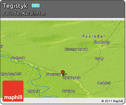 Physical Panoramic Map of Tegistyk
