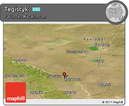 Satellite Panoramic Map of Tegistyk