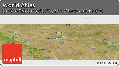 Satellite Panoramic Map of the Area around 51° 19' 36" N, 78° 16' 30" E
