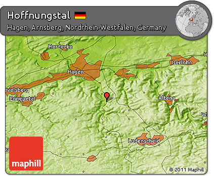 Physical 3D Map of Hoffnungstal