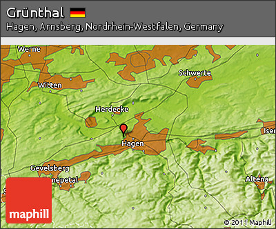 Physical 3D Map of Grünthal
