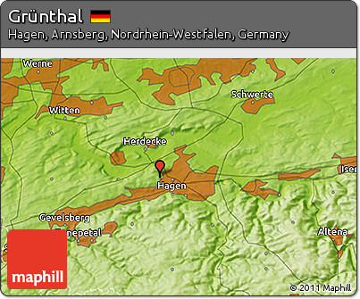 Physical 3D Map of Grünthal