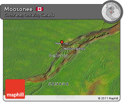 Satellite 3D Map of Moosonee