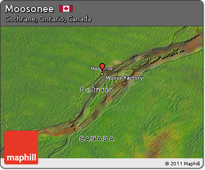 Satellite 3D Map of Moosonee