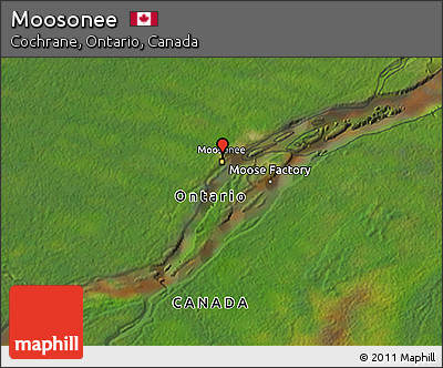 Satellite 3D Map of Moosonee