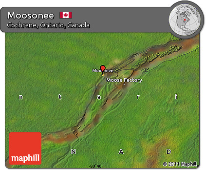 Satellite Map of Moosonee