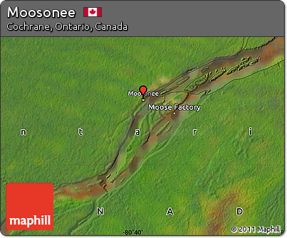Satellite Map of Moosonee