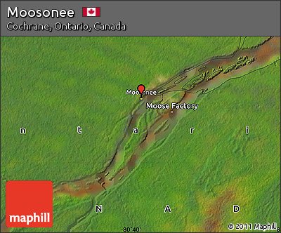 Satellite Map of Moosonee