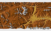 Physical 3D Map of the area around 51° 19' 36" N, 89° 19' 29" E