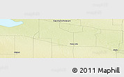 Physical Panoramic Map of the area around 51° 43' 18" N, 103° 37' 30" W