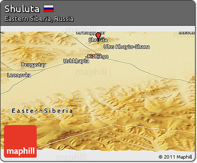 Physical Panoramic Map of Shuluta