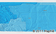 Political 3D Map of the area around 51° 43' 18" N, 114° 40' 30" W