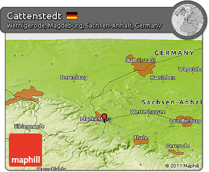 Physical 3D Map of Cattenstedt