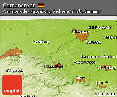 Physical 3D Map of Cattenstedt